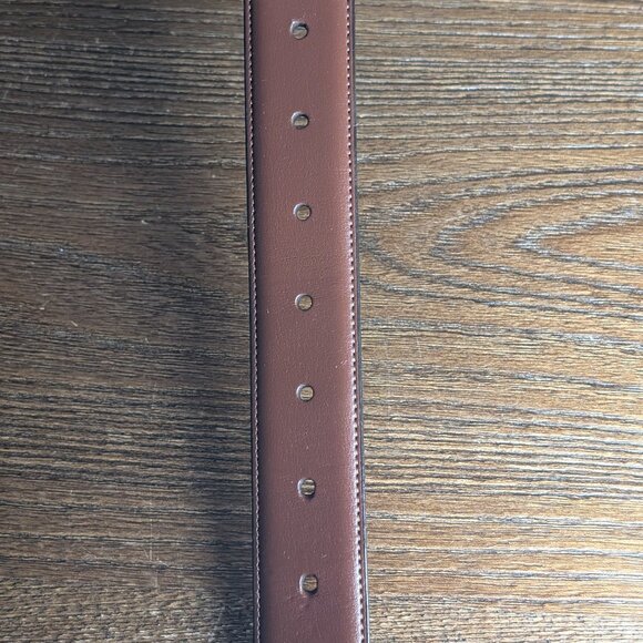 Perry Ellis Reversible Black and Brown Bonded Leather Belt - Picture 2 of 4